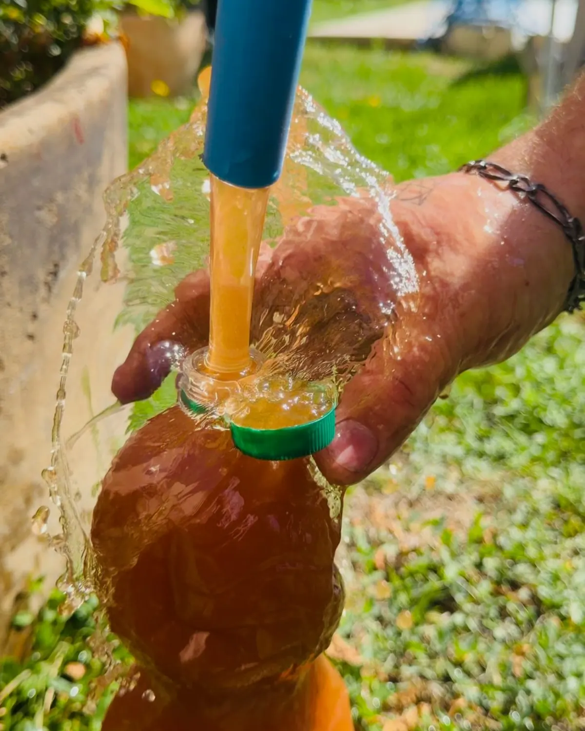 Eau fortement chargée extraite d’un réseau lors d’un nettoyage